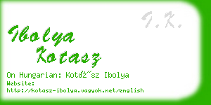 ibolya kotasz business card